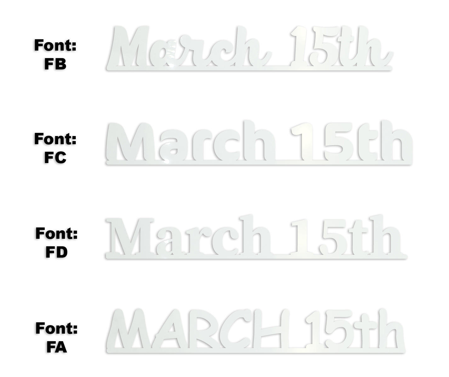 Custom-Fetti Date - MARCH 15th White