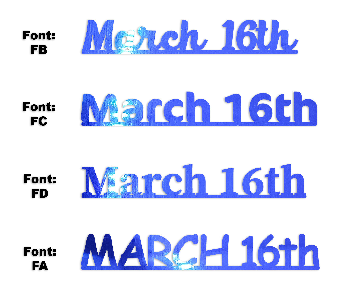 Custom-Fetti Date - MARCH 16th Blue Royal