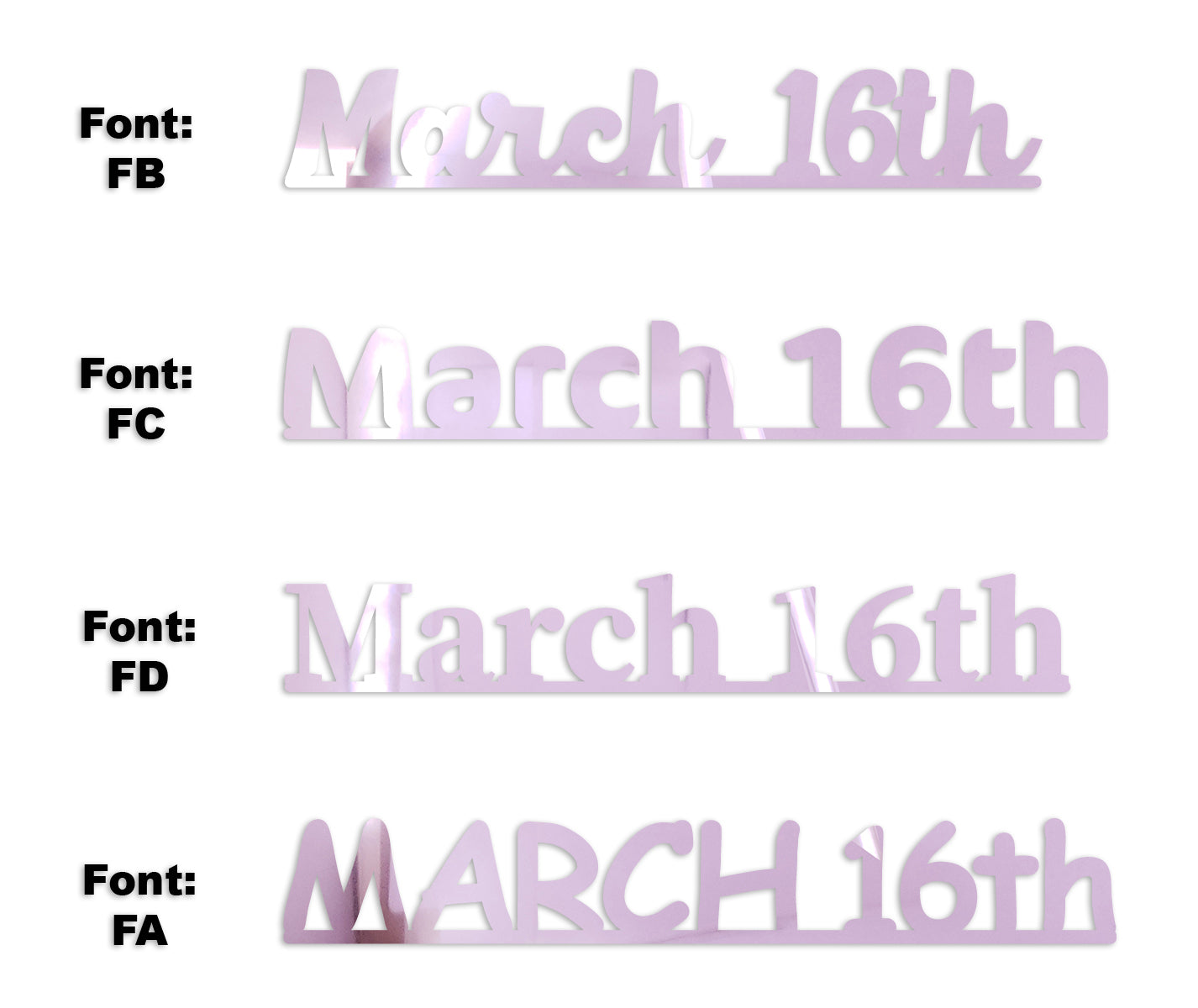 Custom-Fetti Date - MARCH 16th Pink