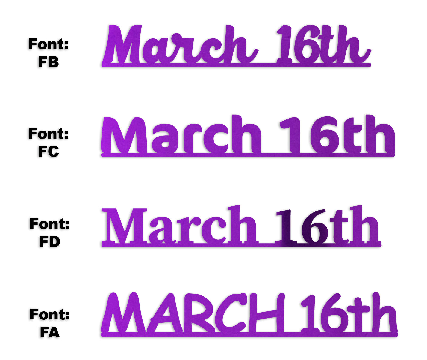 Custom-Fetti Date - MARCH 16th Purple