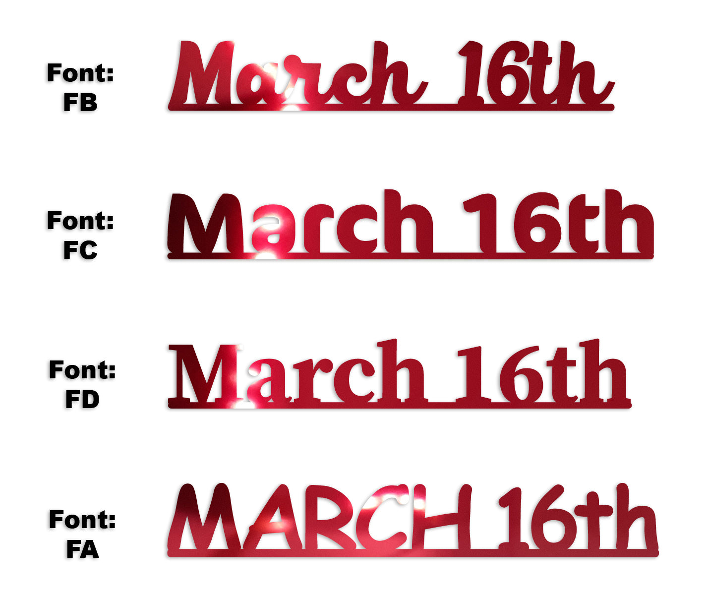 Custom-Fetti Date - MARCH 16th Red