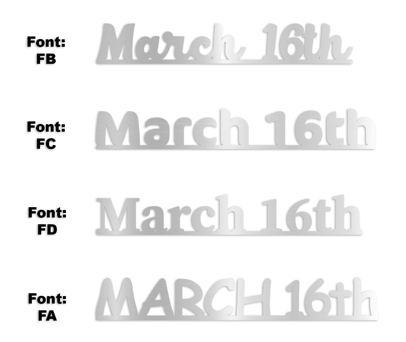 Custom-Fetti Date - MARCH 16th Silver