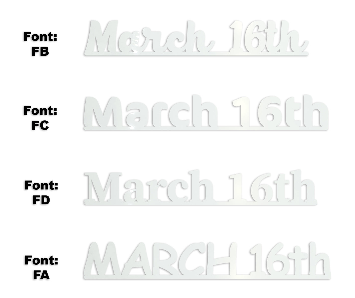 Custom-Fetti Date - MARCH 16th White