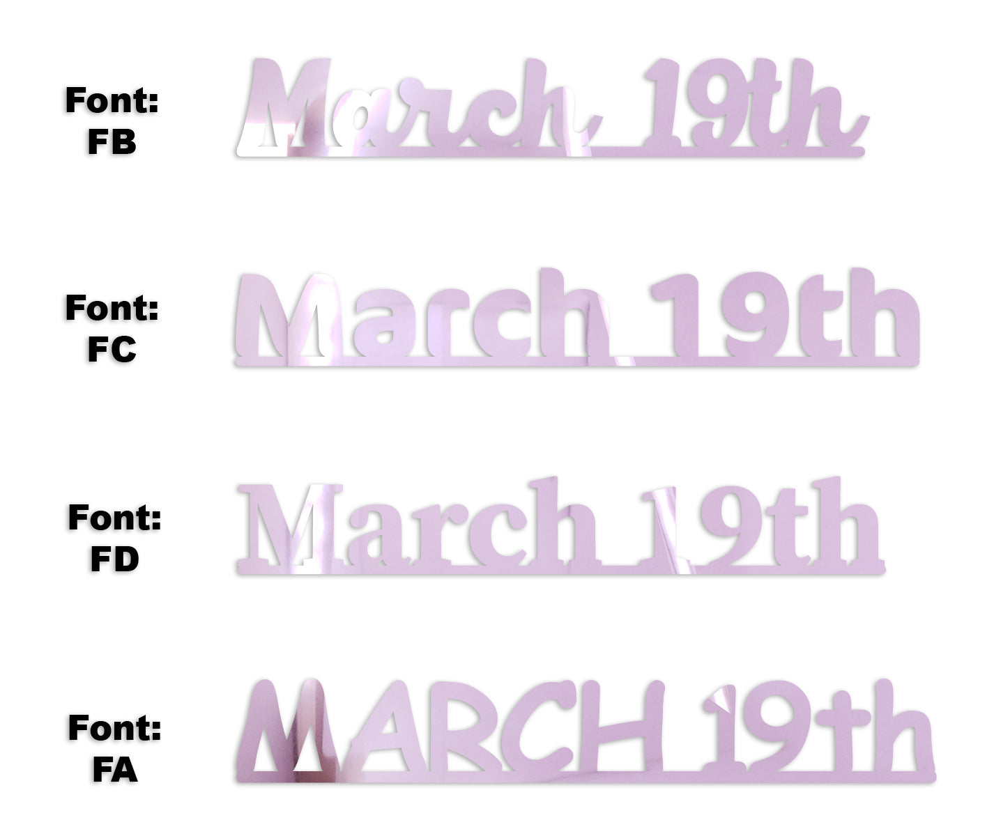 Custom-Fetti Date - MARCH 19th Pink