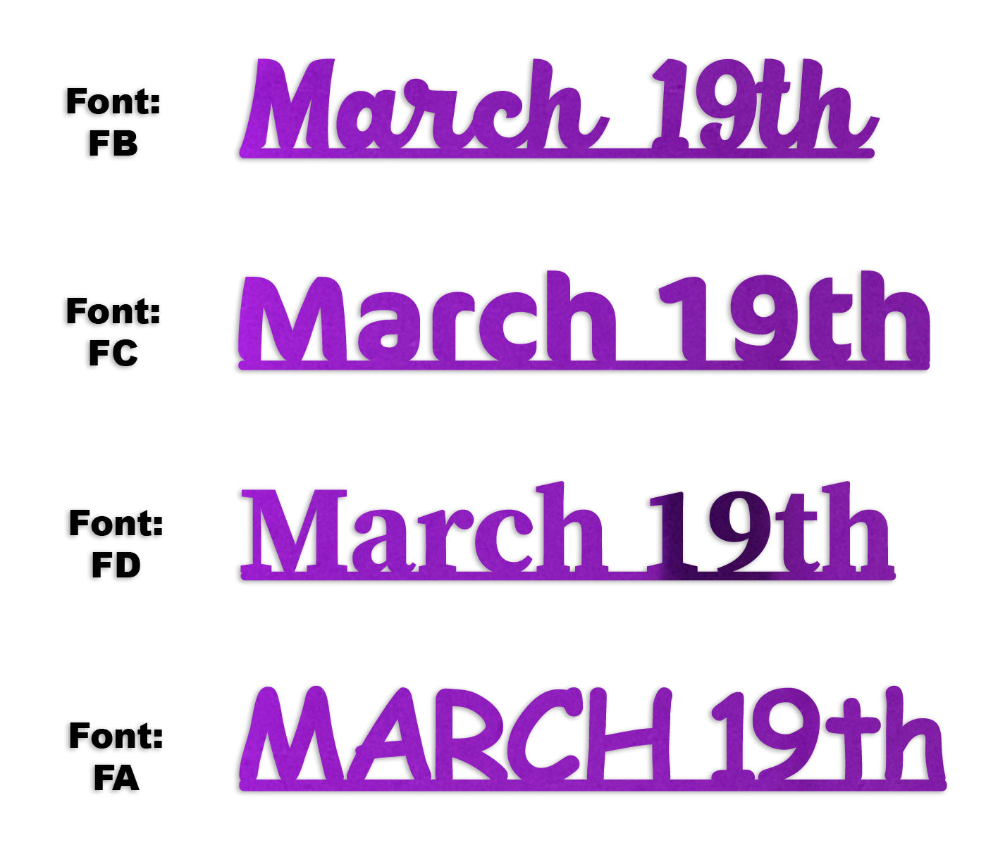 Custom-Fetti Date - MARCH 19th Purple