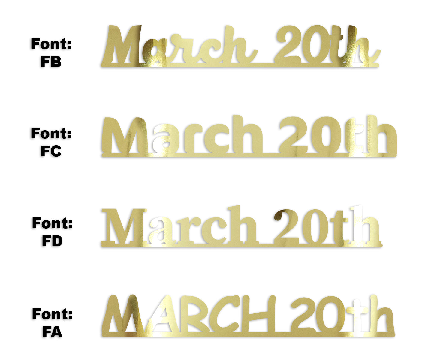 Custom-Fetti Date - MARCH 20th Gold