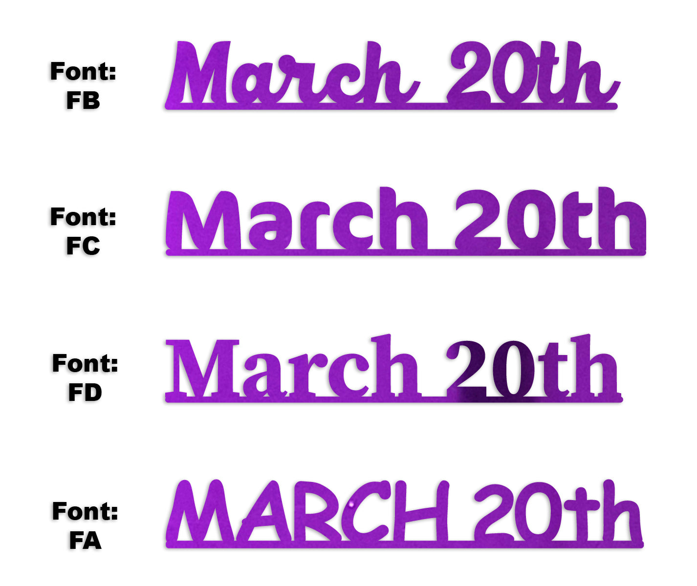 Custom-Fetti Date - MARCH 20th Purple