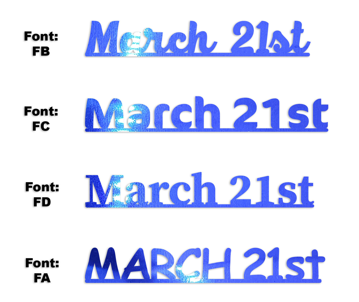 Custom-Fetti Date - MARCH 21st Blue Royal