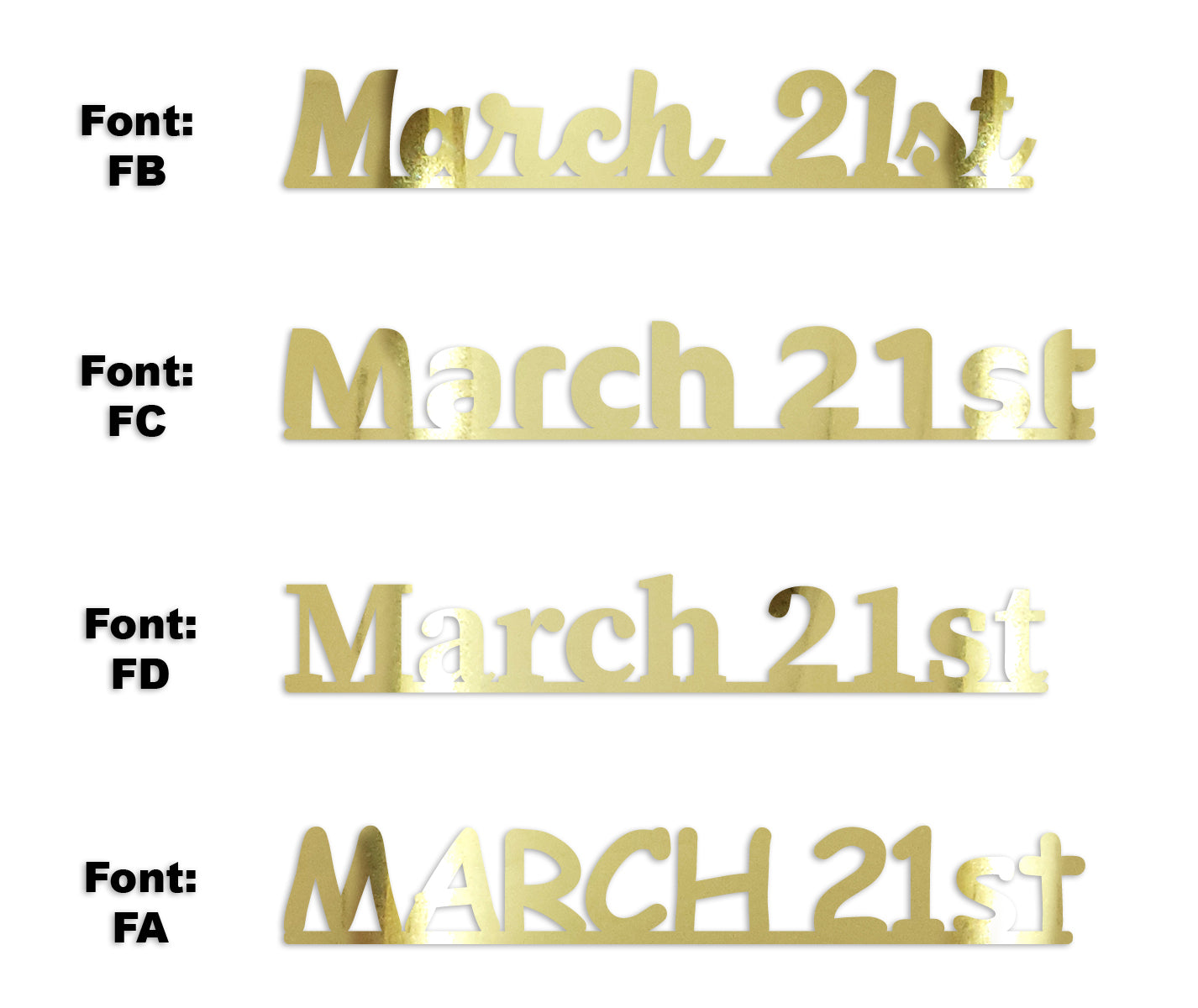 Custom-Fetti Date - MARCH 21st Gold