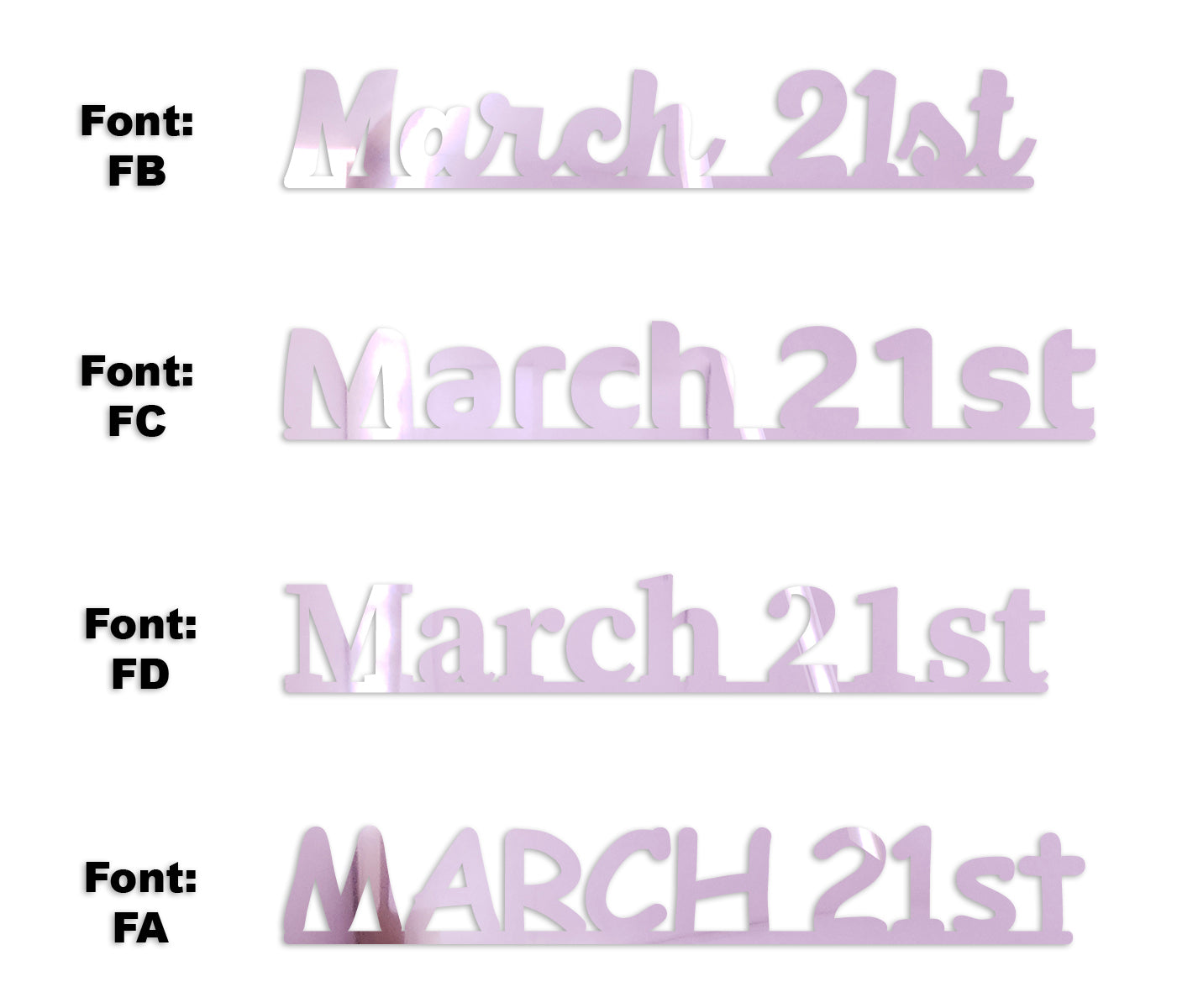 Custom-Fetti Date - MARCH 21st Pink