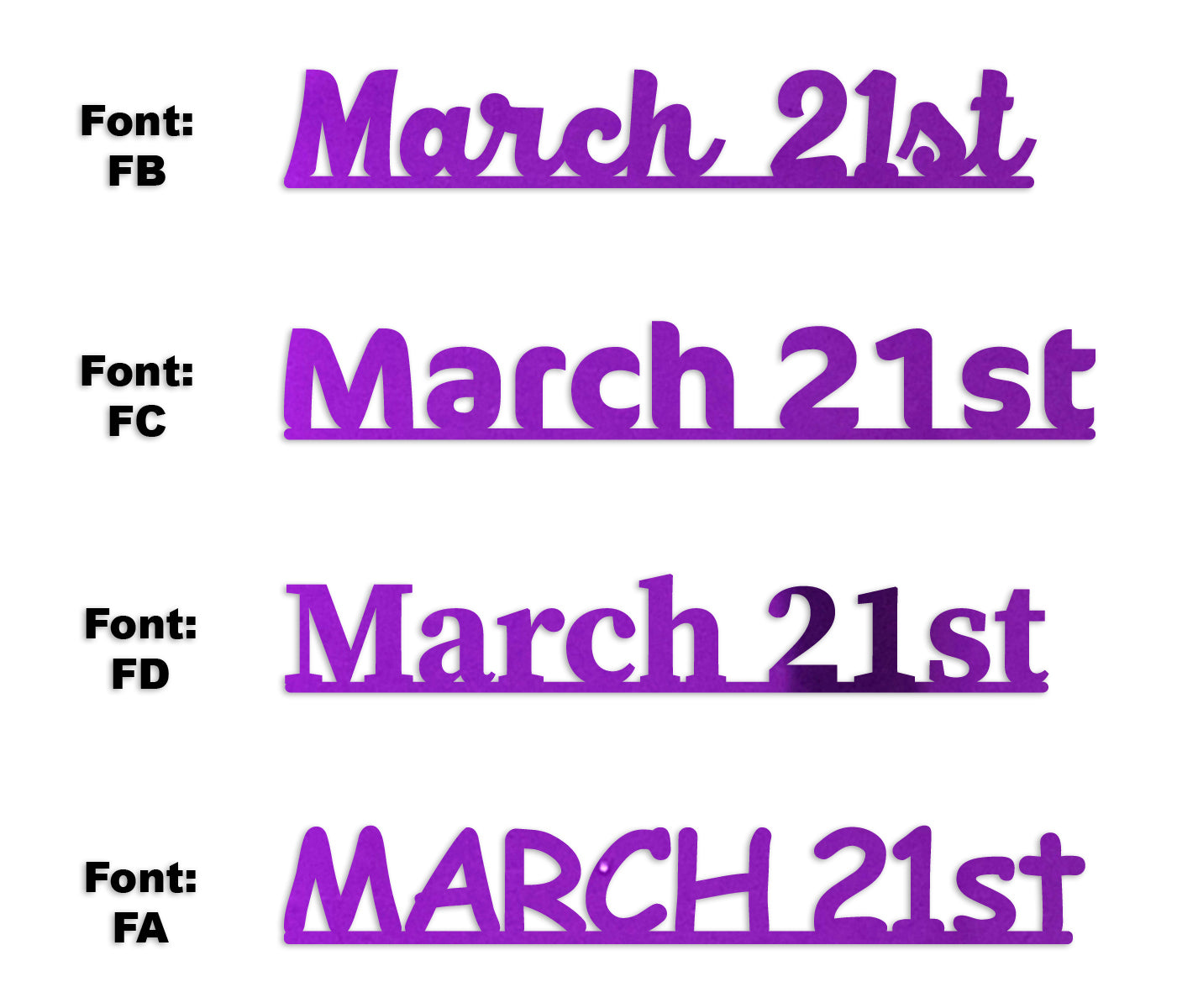 Custom-Fetti Date - MARCH 21st Purple