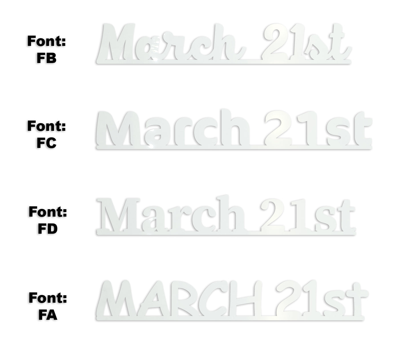 Custom-Fetti Date - MARCH 21st White