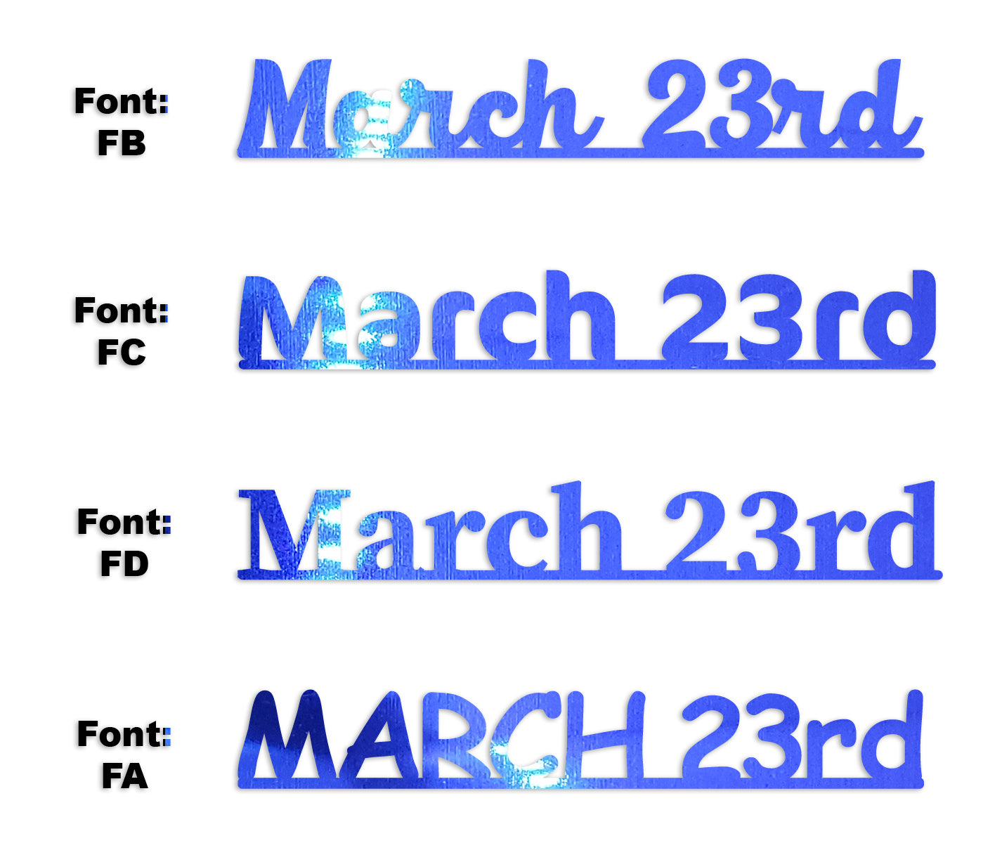 Custom-Fetti Date - MARCH 23rd Blue Royal