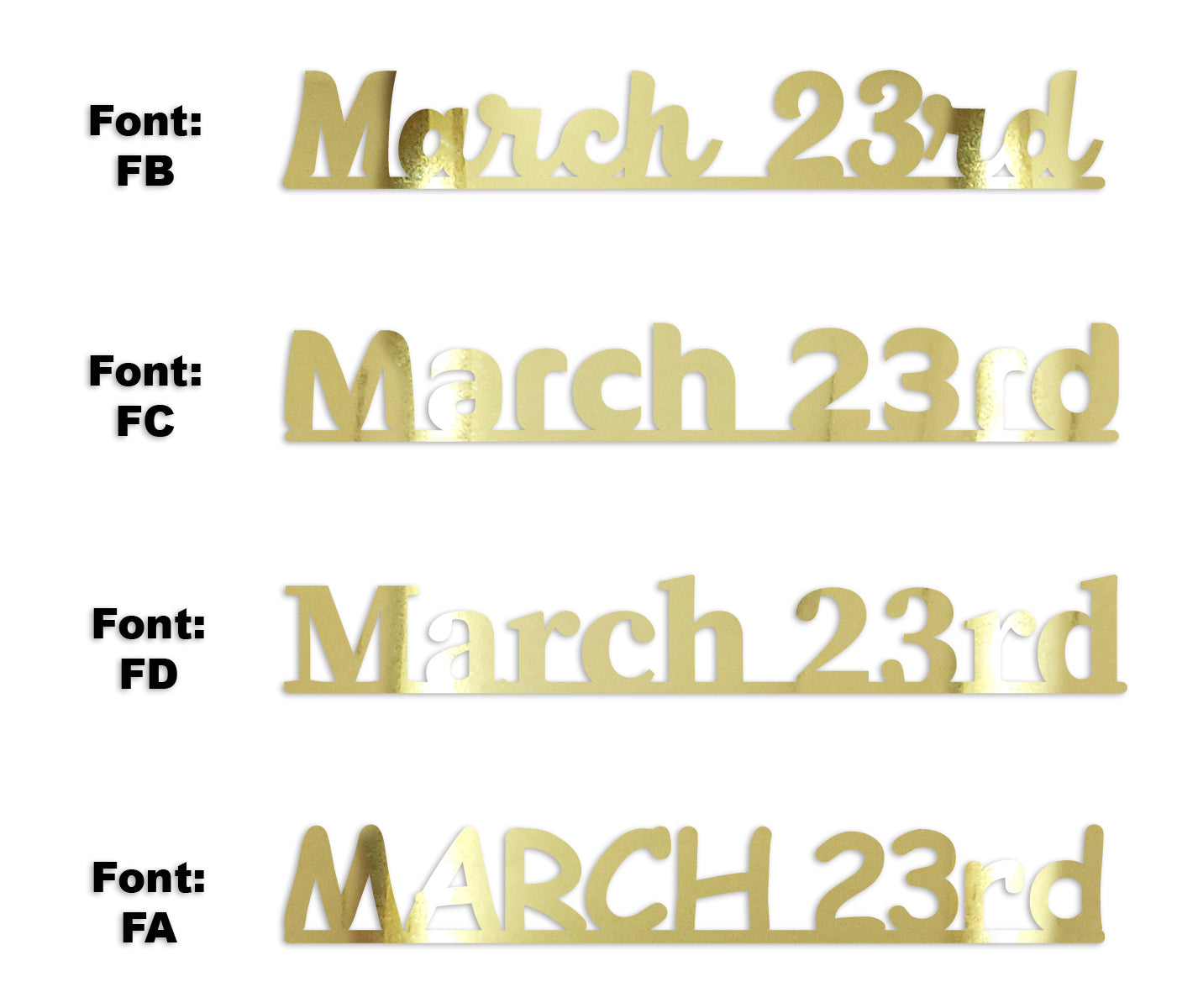 Custom-Fetti Date - MARCH 23rd Gold