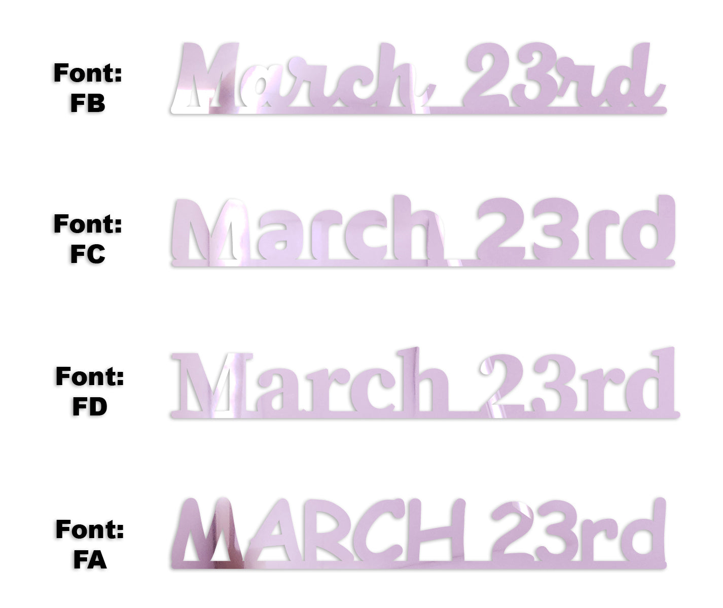 Custom-Fetti Date - MARCH 23rd Pink