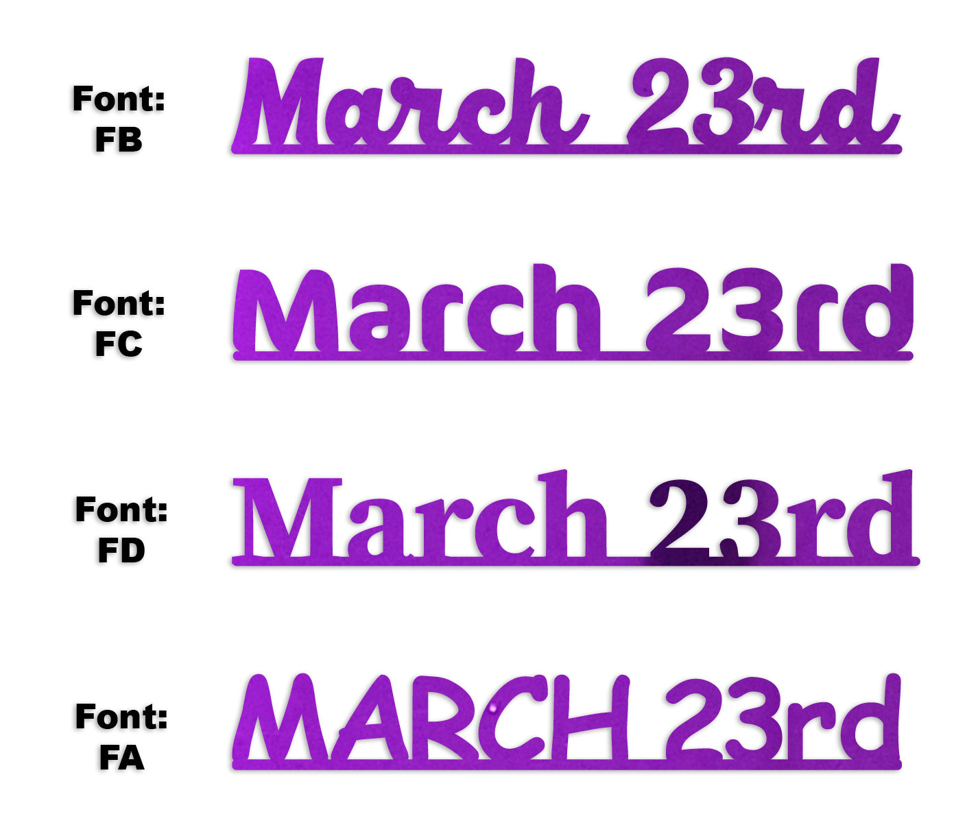 Custom-Fetti Date - MARCH 23rd Purple