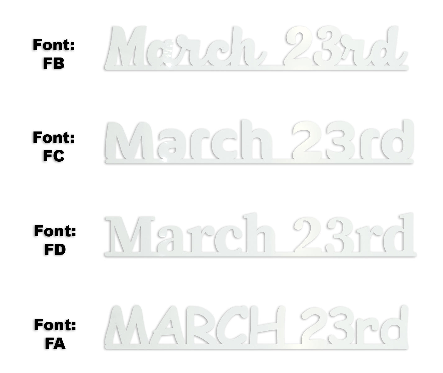 Custom-Fetti Date - MARCH 23rd White