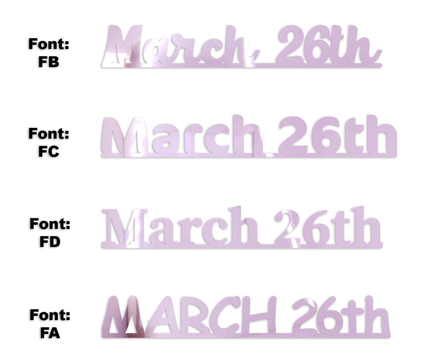 Custom-Fetti Date - MARCH 26th Pink