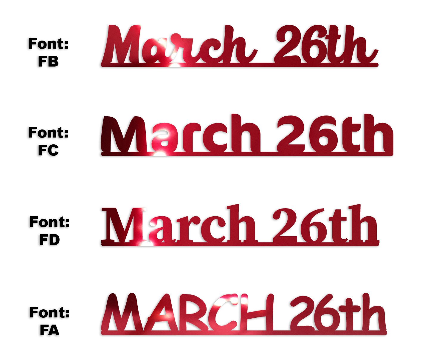 Custom-Fetti Date - MARCH 26th Red