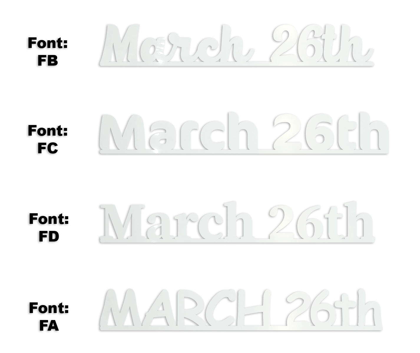 Custom-Fetti Date - MARCH 26th White