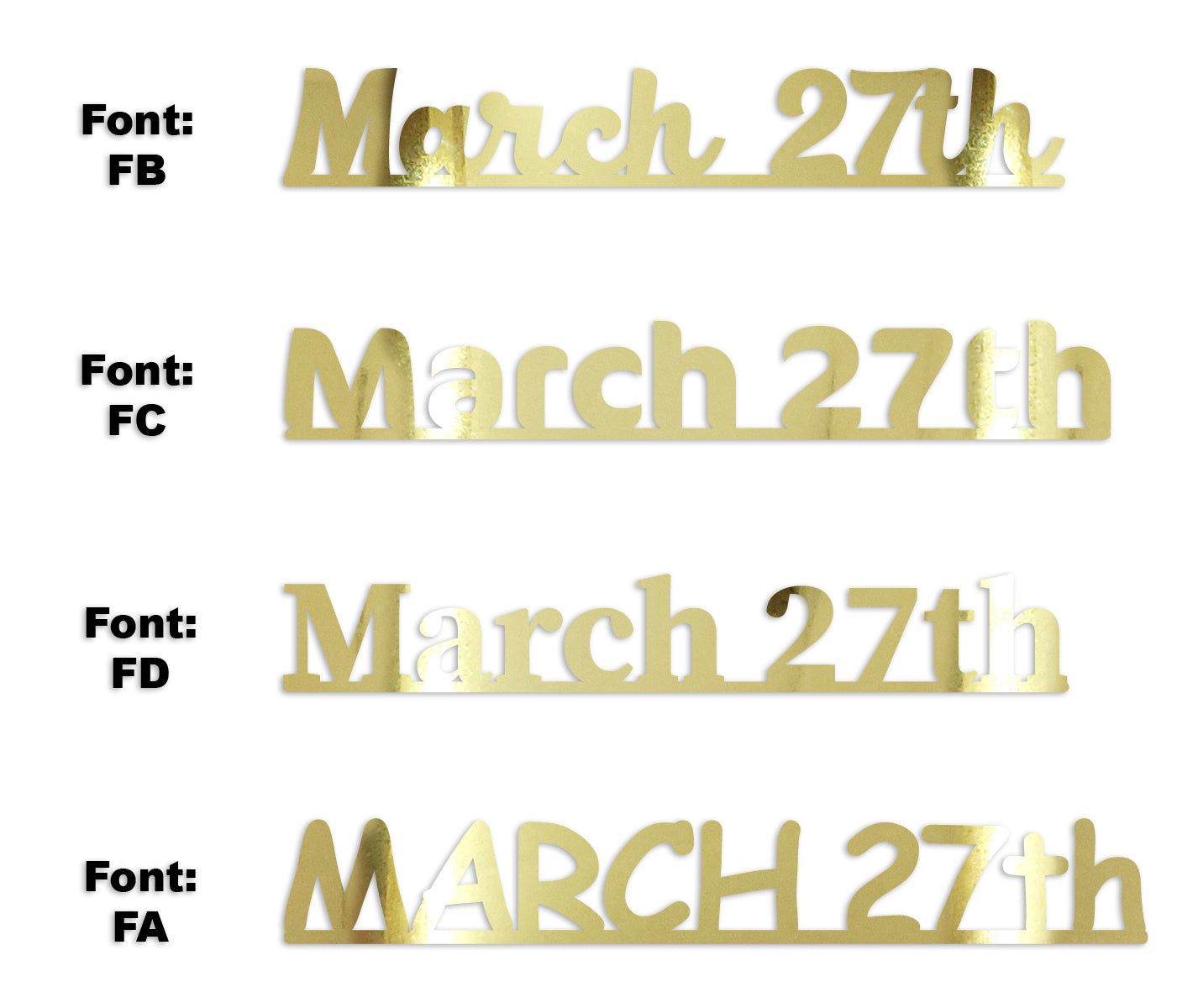 Custom-Fetti Date - MARCH 27th Gold