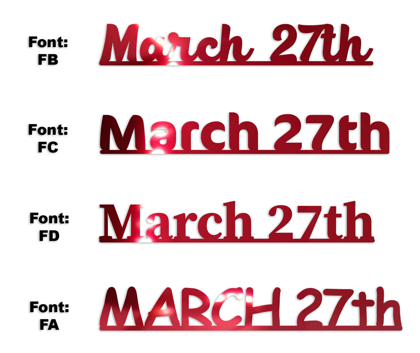 Custom-Fetti Date - MARCH 27th Red