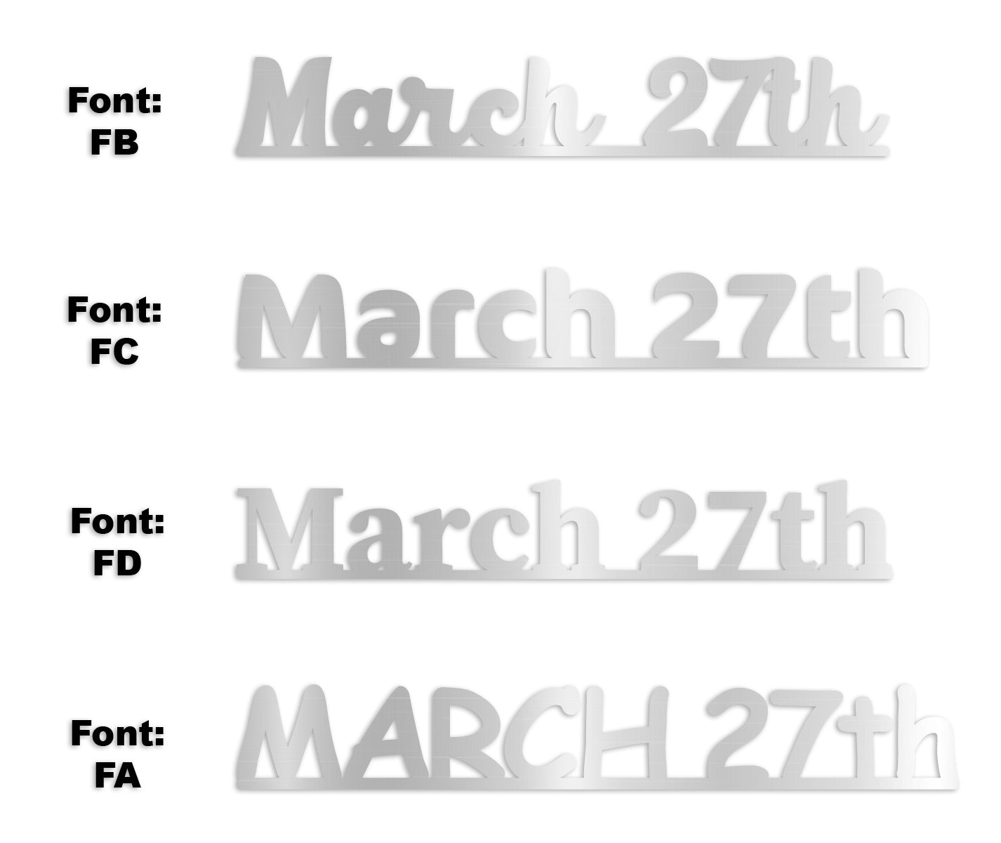 Custom-Fetti Date - MARCH 27th Silver