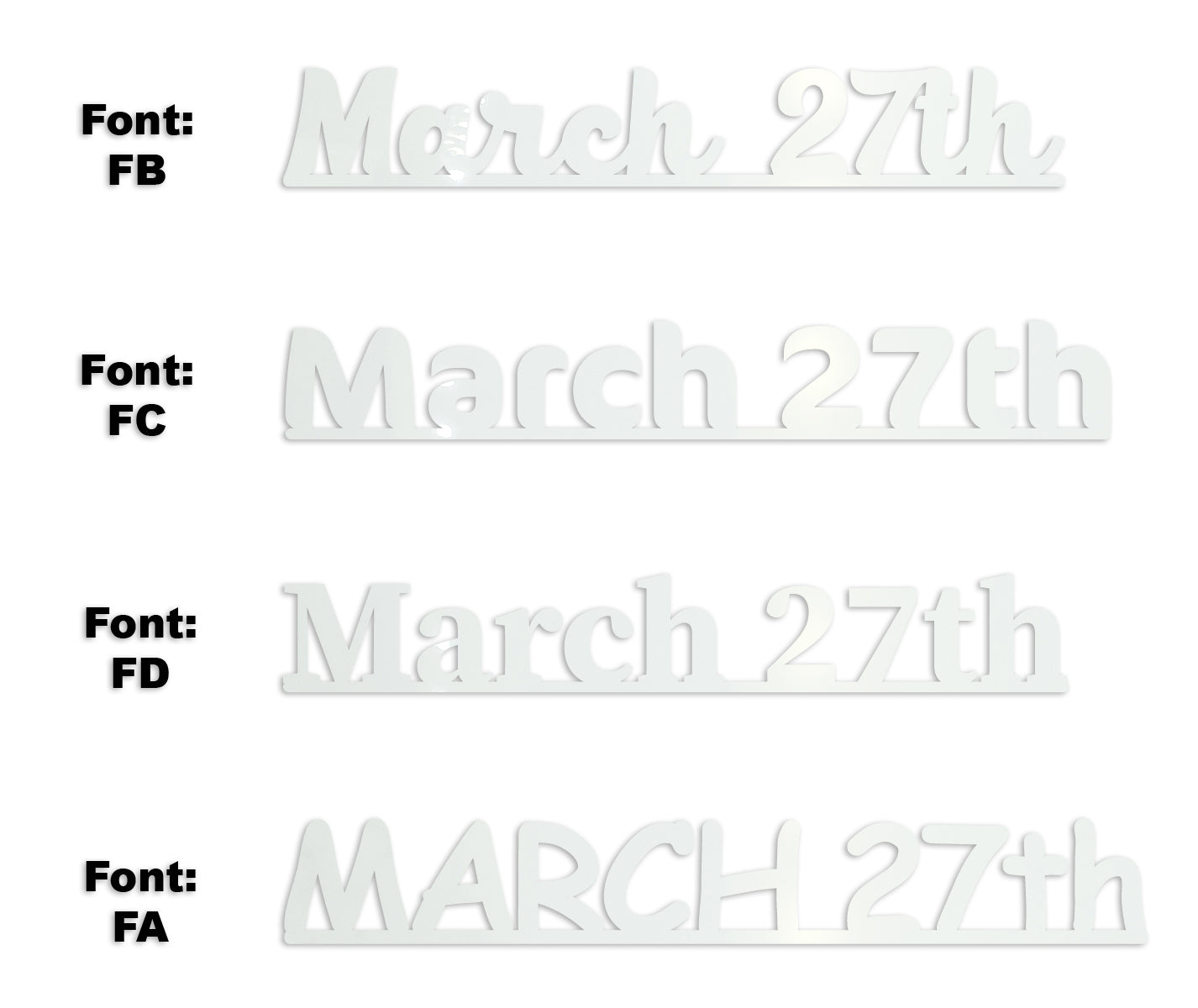 Custom-Fetti Date - MARCH 27th White