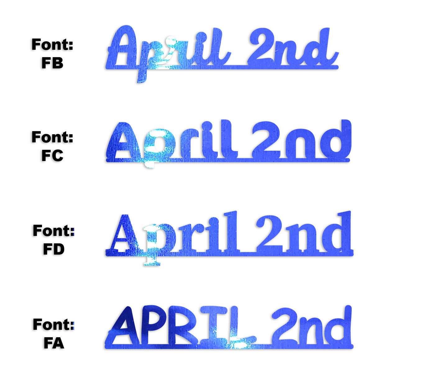 Custom-Fetti Date - APRIL 2nd Blue Royal