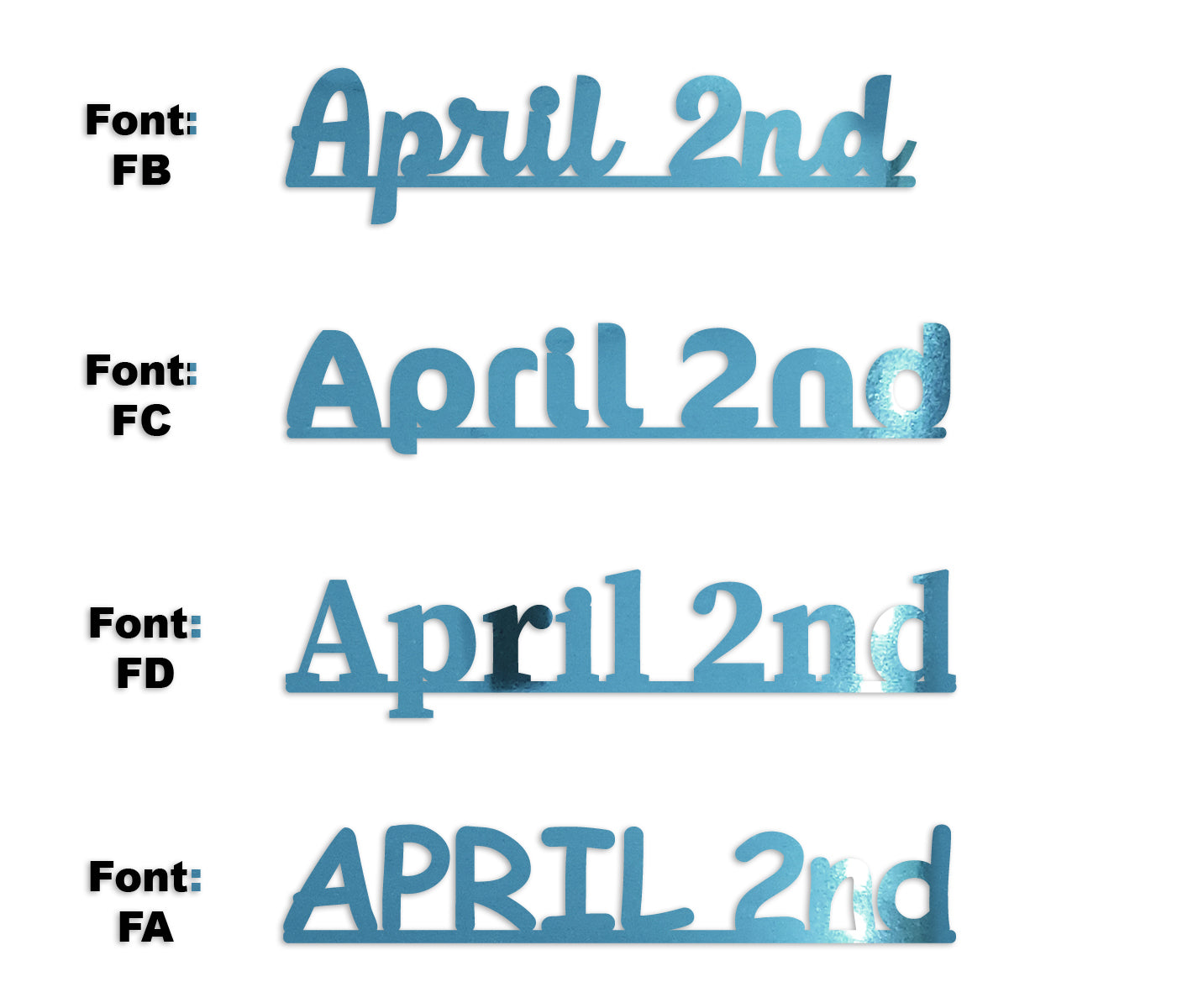 Custom-Fetti Date - APRIL 2nd Blue Sky