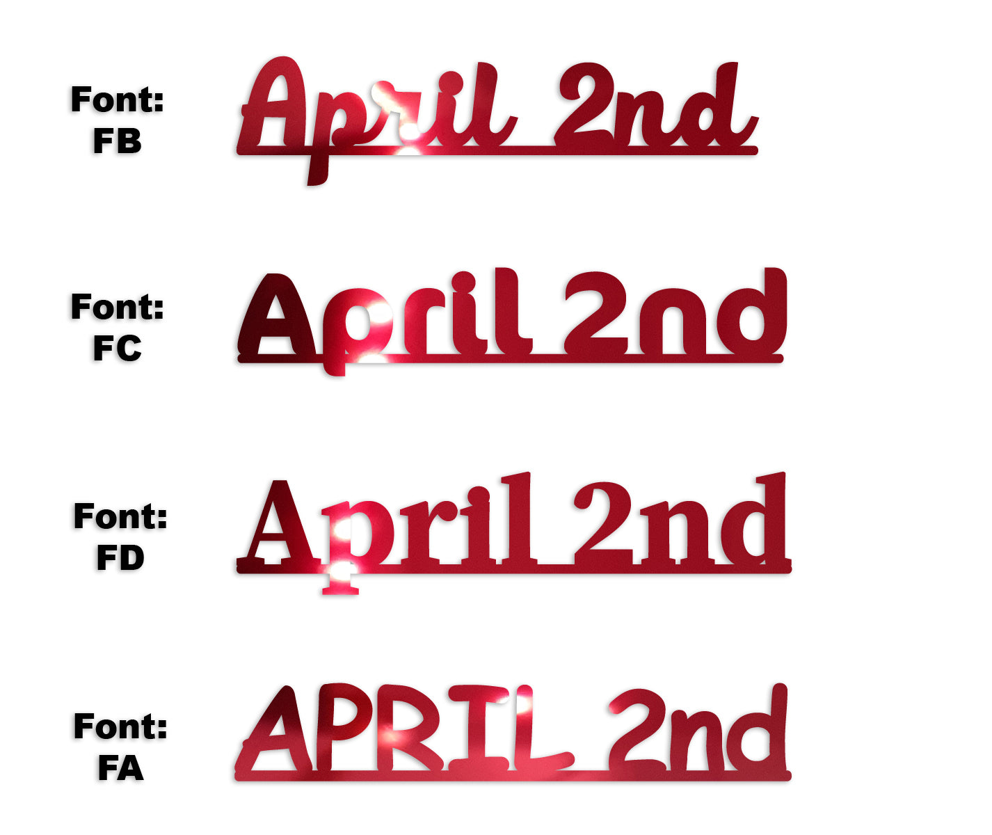 Custom-Fetti Date - APRIL 2nd Red