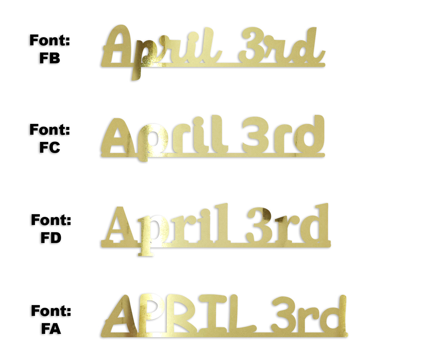 Custom-Fetti Date - APRIL 3rd Gold