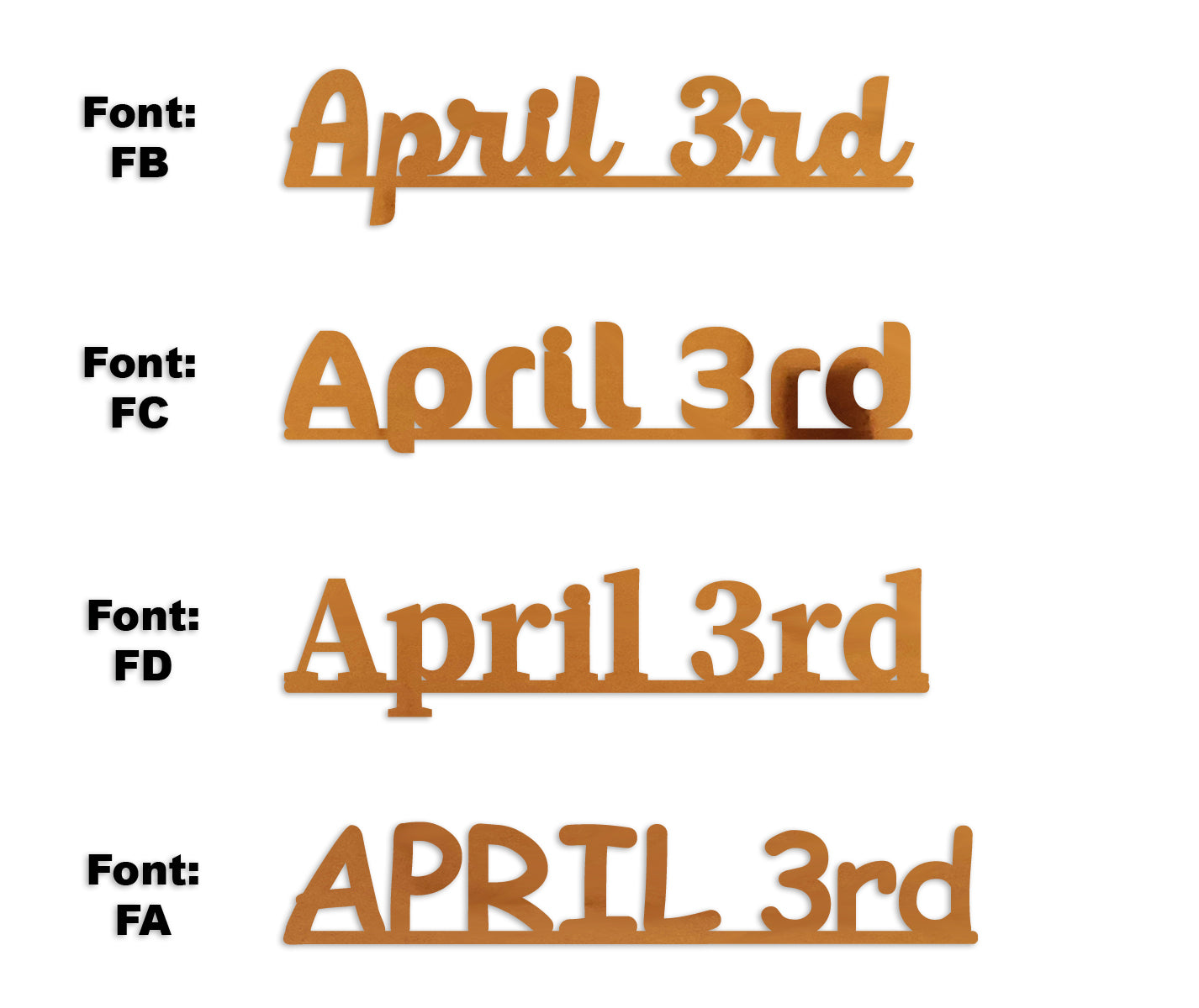 Custom-Fetti Date - APRIL 3rd Orange