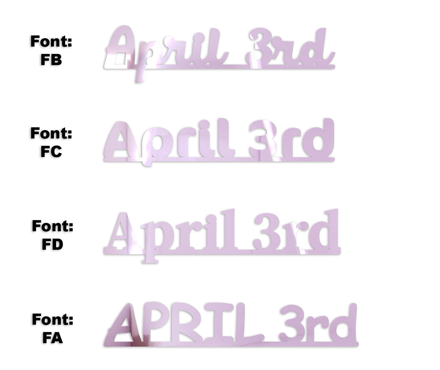 Custom-Fetti Date - APRIL 3rd Pink