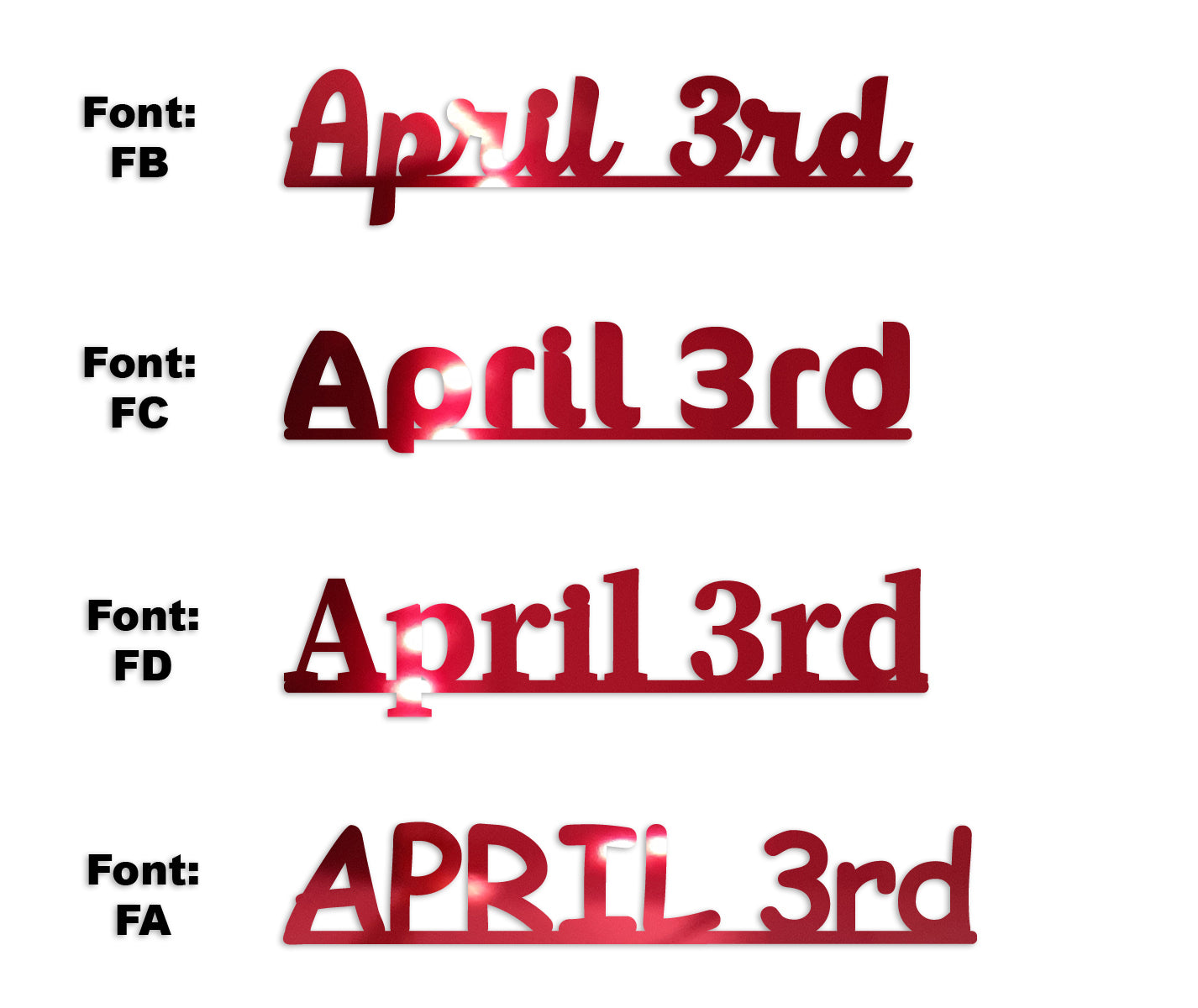 Custom-Fetti Date - APRIL 3rd Red