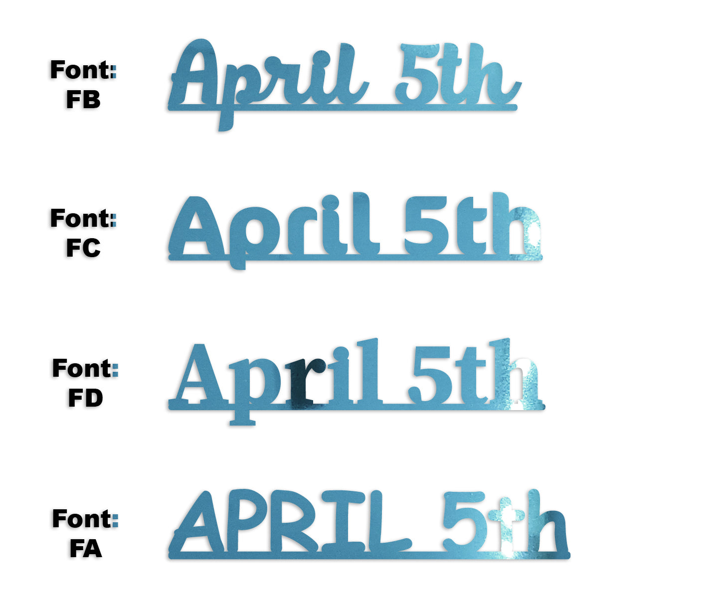 Custom-Fetti Date - APRIL 5th Blue Sky