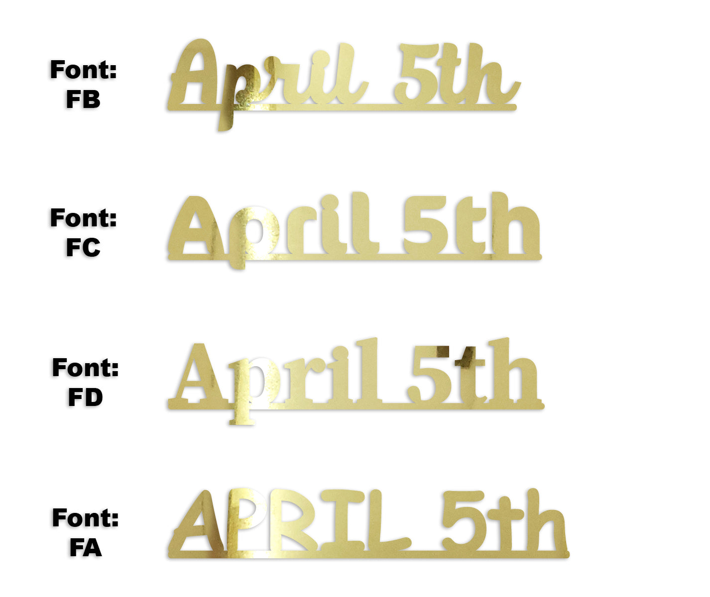 Custom-Fetti Date - APRIL 5th Gold