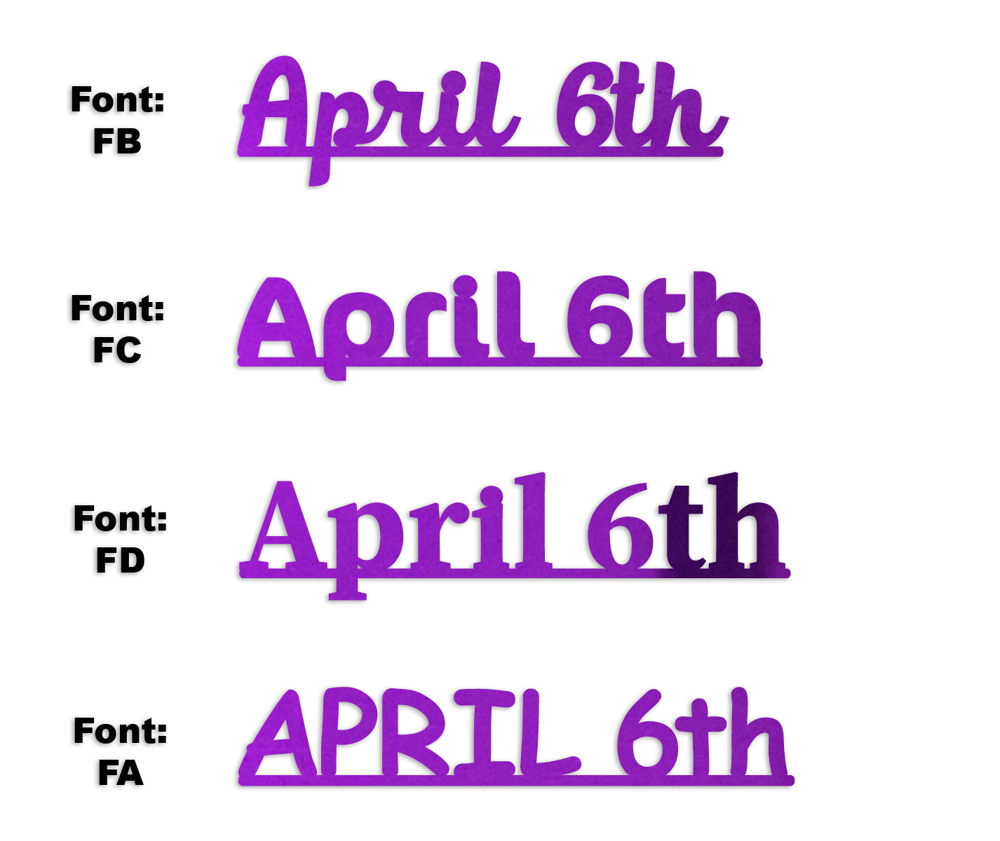 Custom-Fetti Date - APRIL 6th Purple