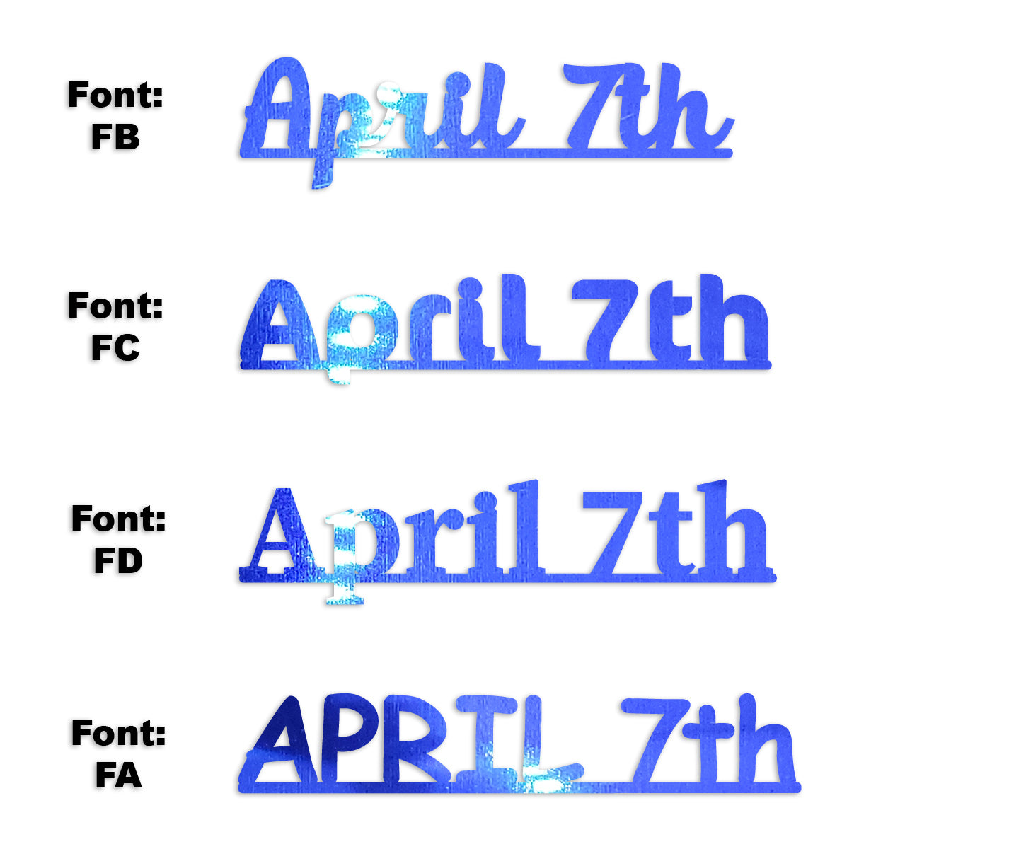 Custom-Fetti Date - APRIL 7th Blue Royal