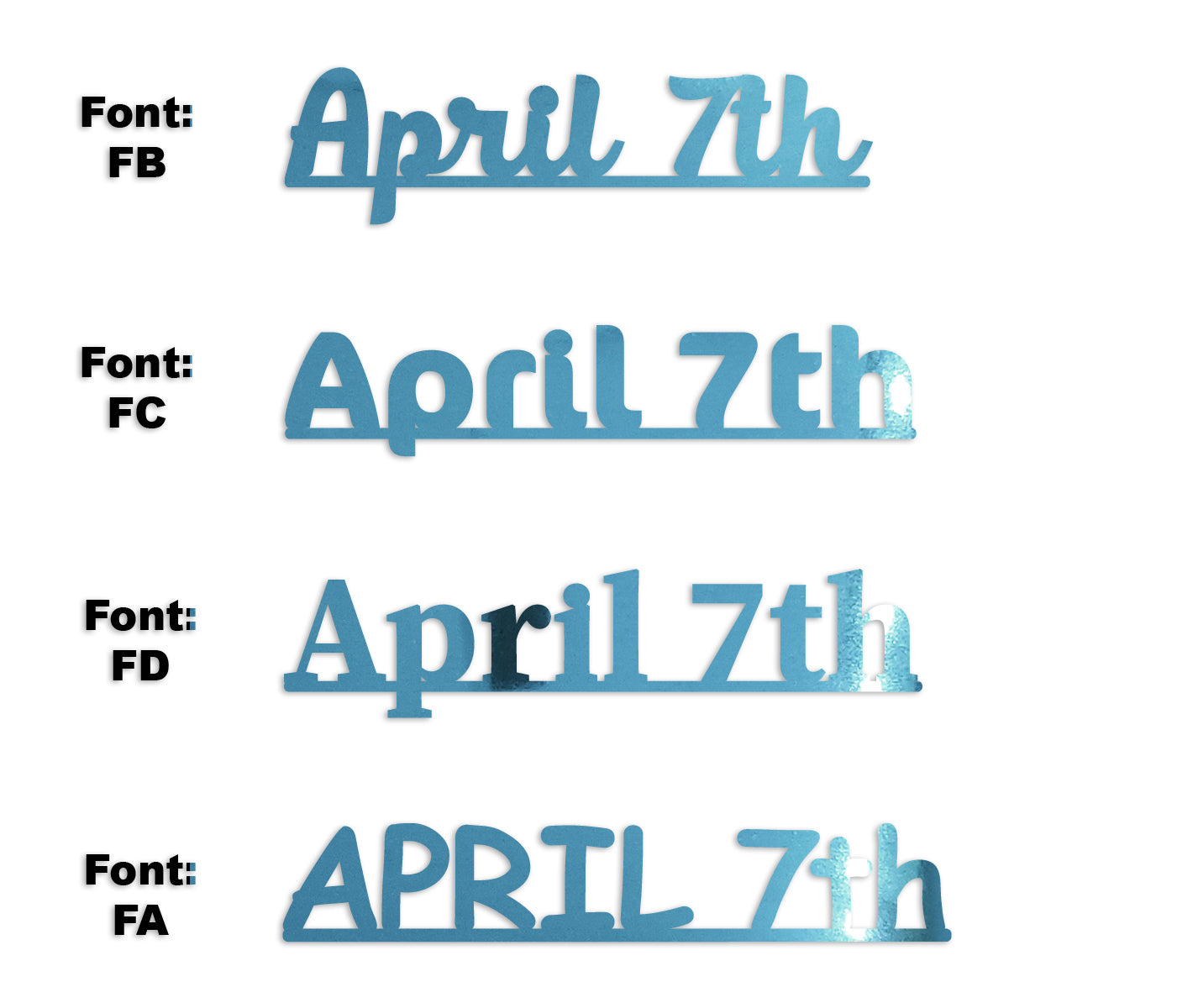 Custom-Fetti Date - APRIL 7th Blue Sky