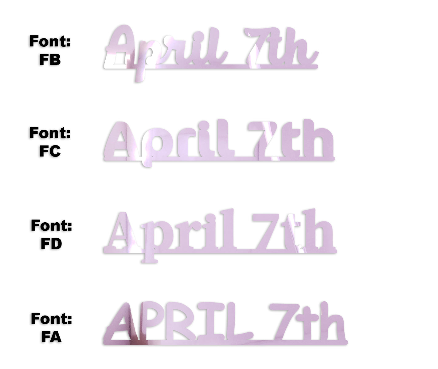 Custom-Fetti Date - APRIL 7th Pink