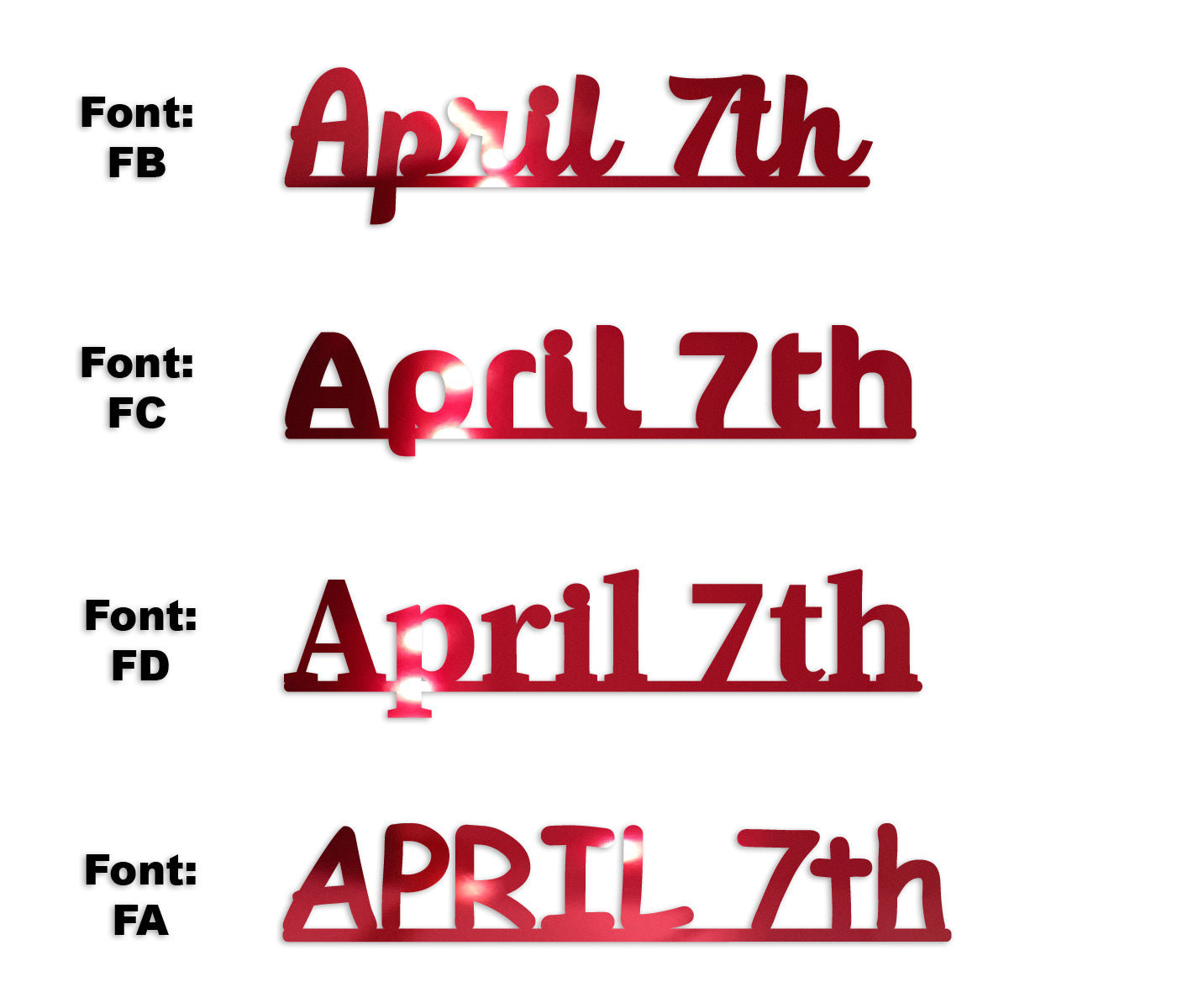 Custom-Fetti Date - APRIL 7th Red