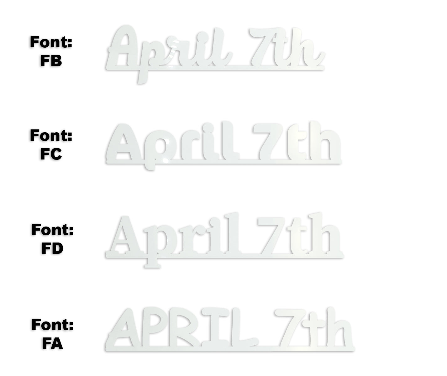 Custom-Fetti Date - APRIL 7th White