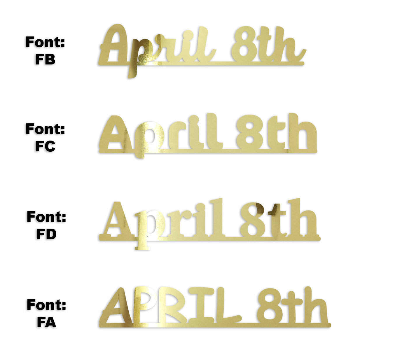 Custom-Fetti Date - APRIL 8th Gold