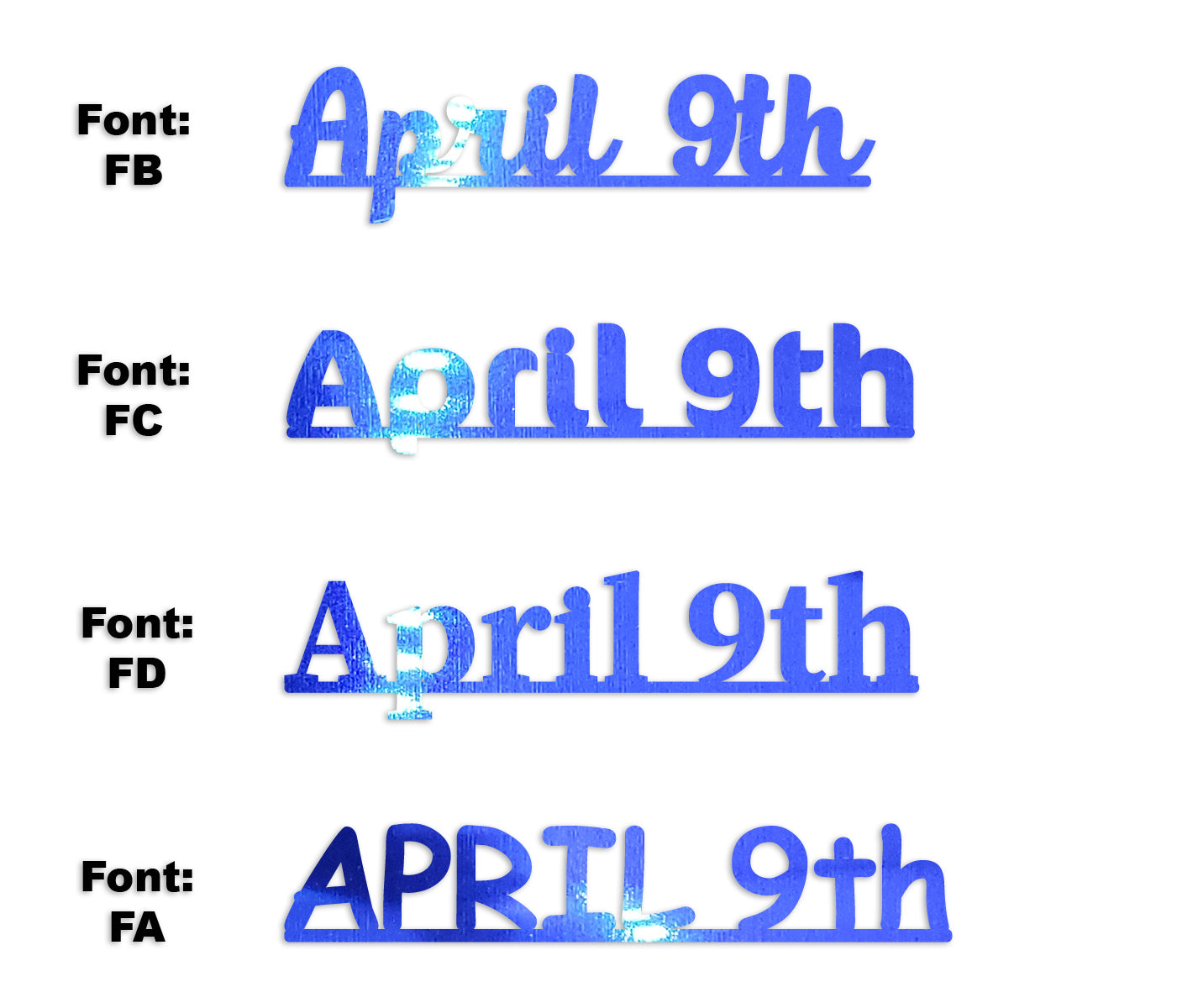 Custom-Fetti Date - APRIL 9th Blue Royal