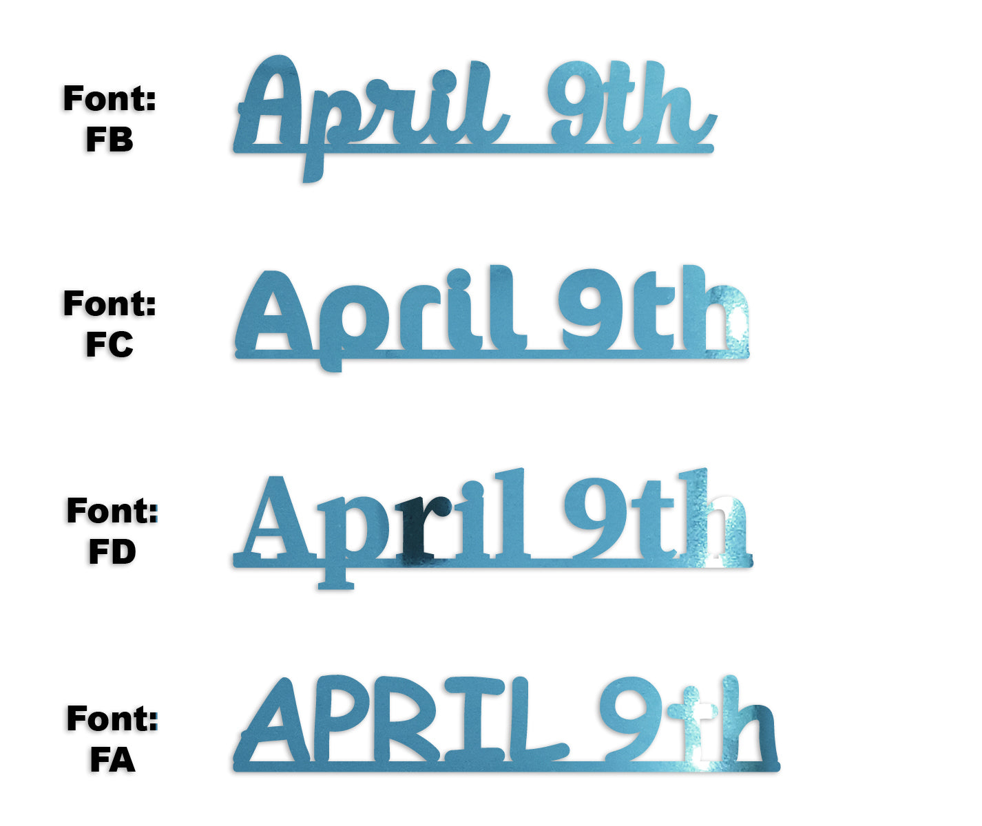 Custom-Fetti Date - APRIL 9th Blue Sky