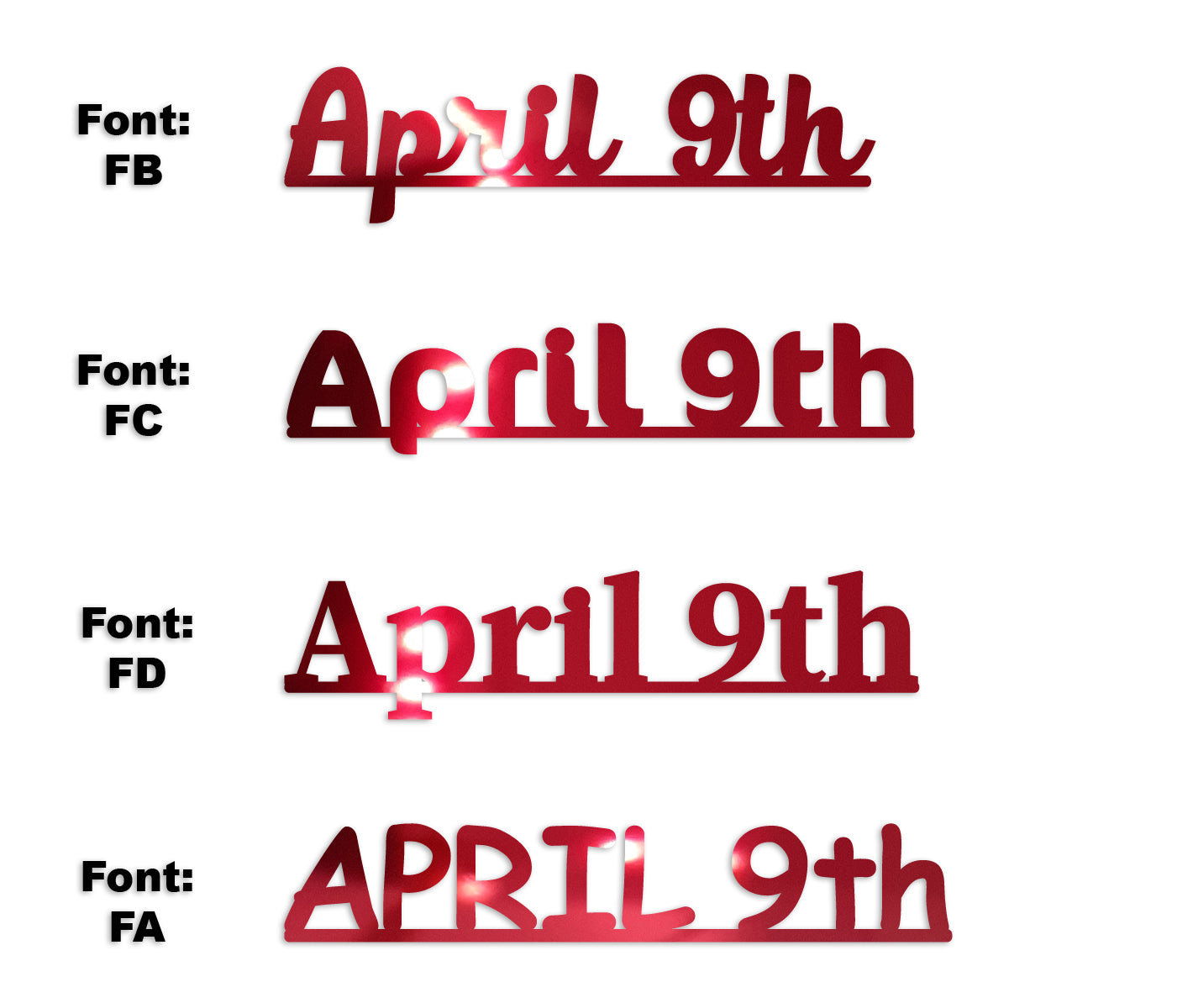 Custom-Fetti Date - APRIL 9th Red