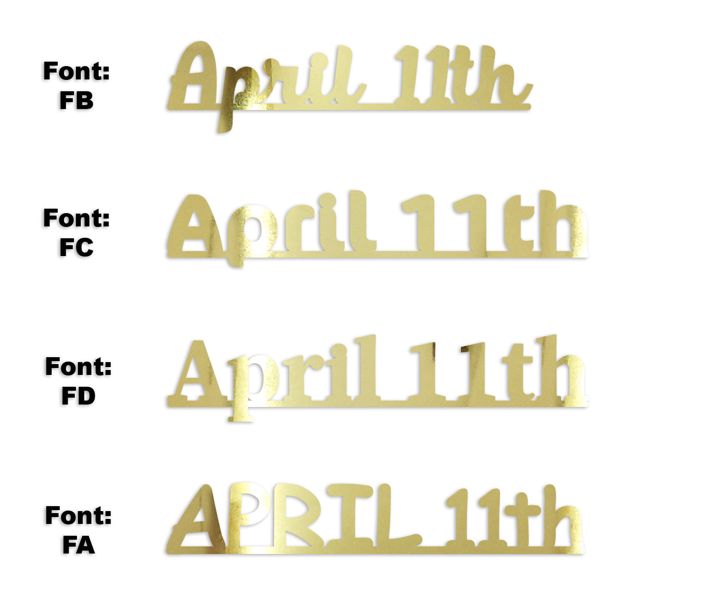 Custom-Fetti Date - APRIL 11th Gold