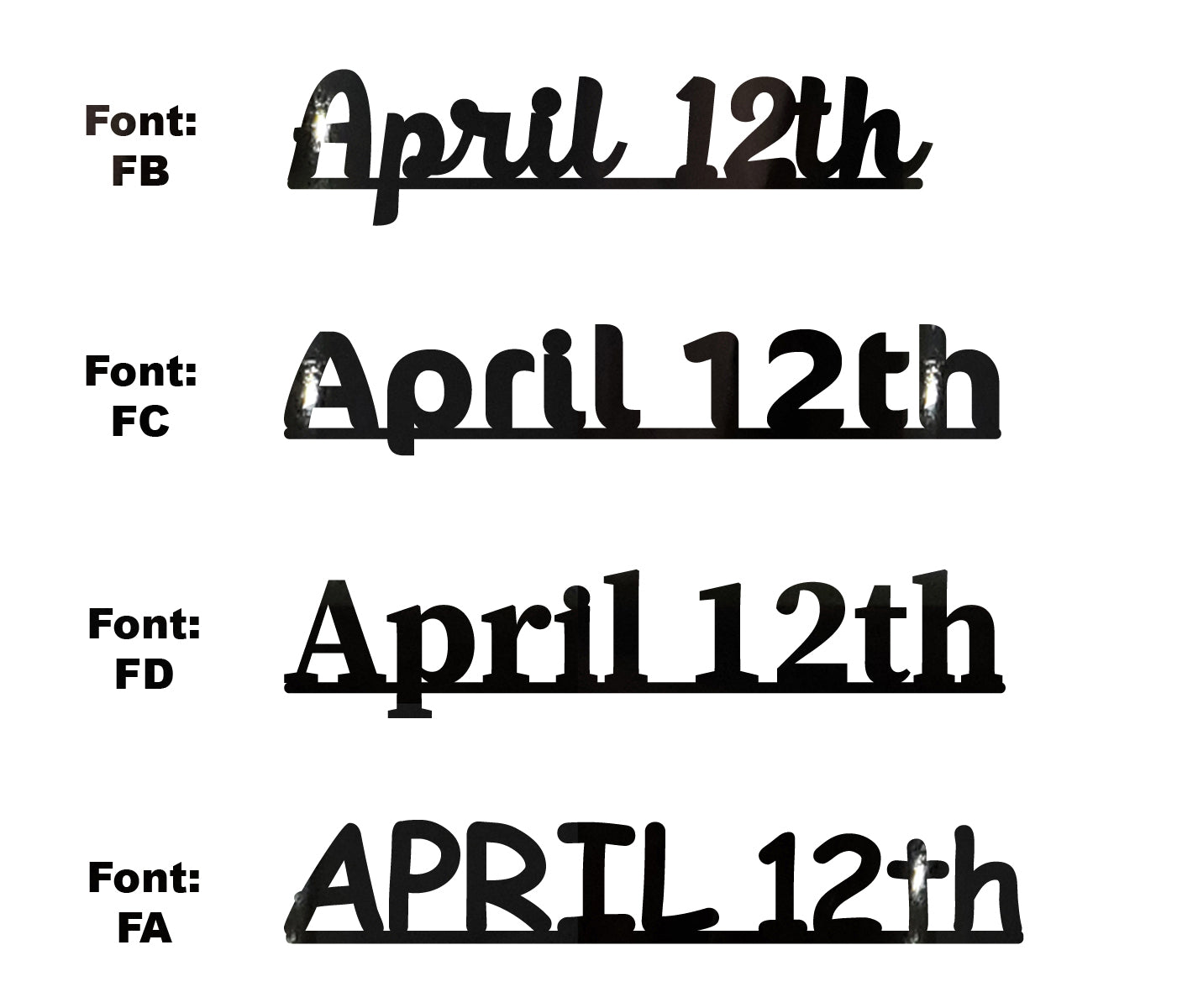 Custom-Fetti Date - APRIL 12th Black