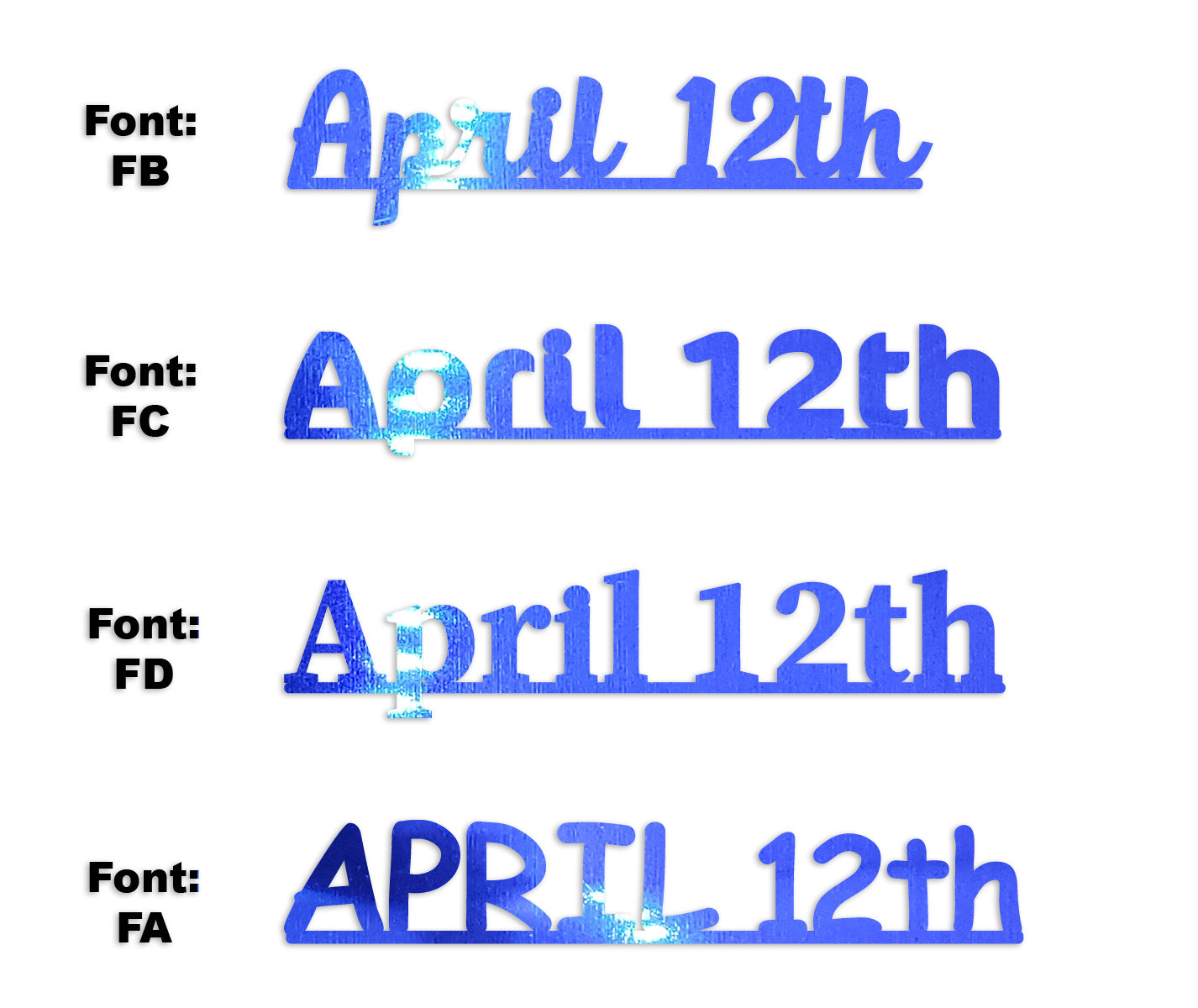 Custom-Fetti Date - APRIL 12th Blue Royal